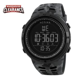 Activa Black Camouflage Digital Watch New